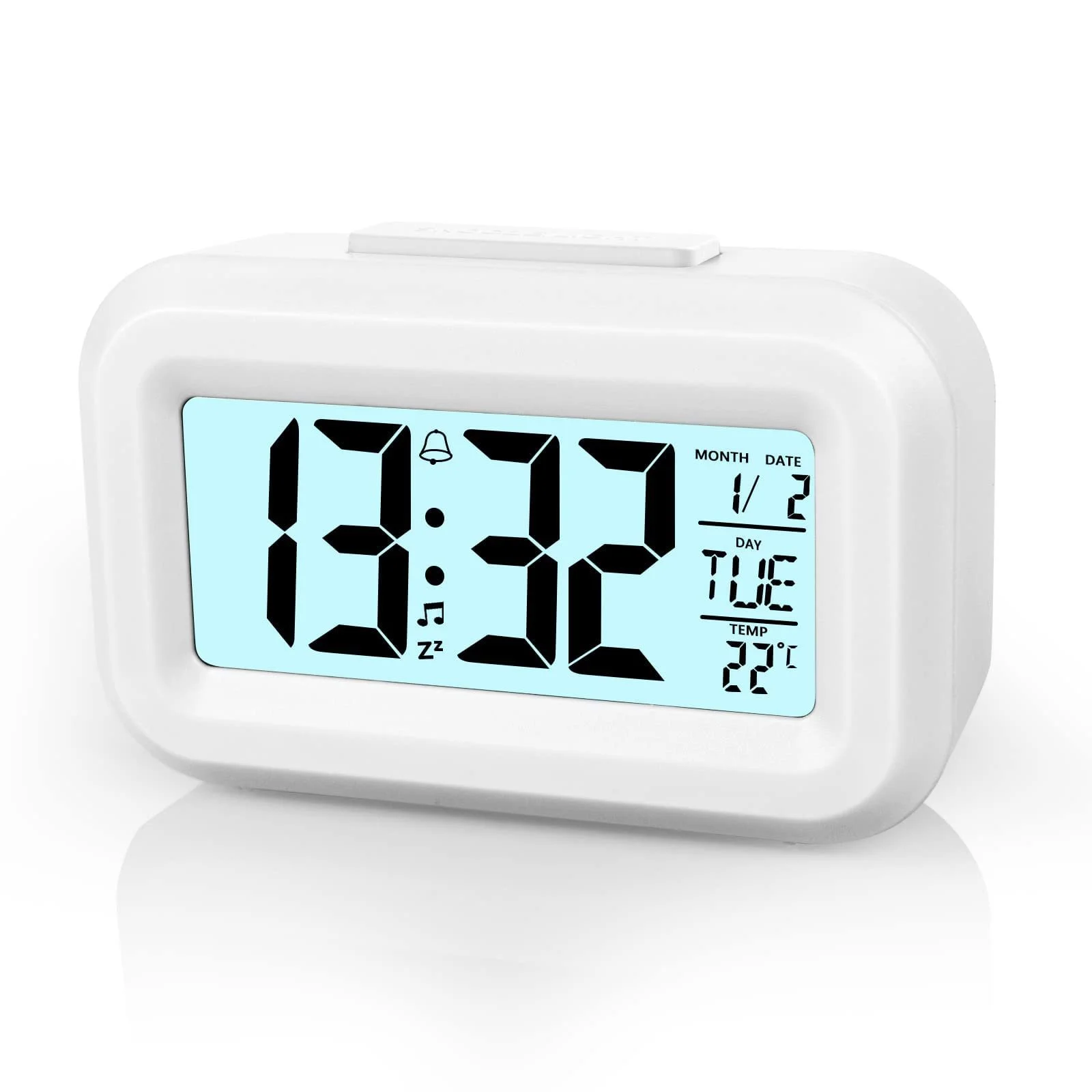Цифровой Будильник Vicloon LCD Дисплей, Белый, фото №1