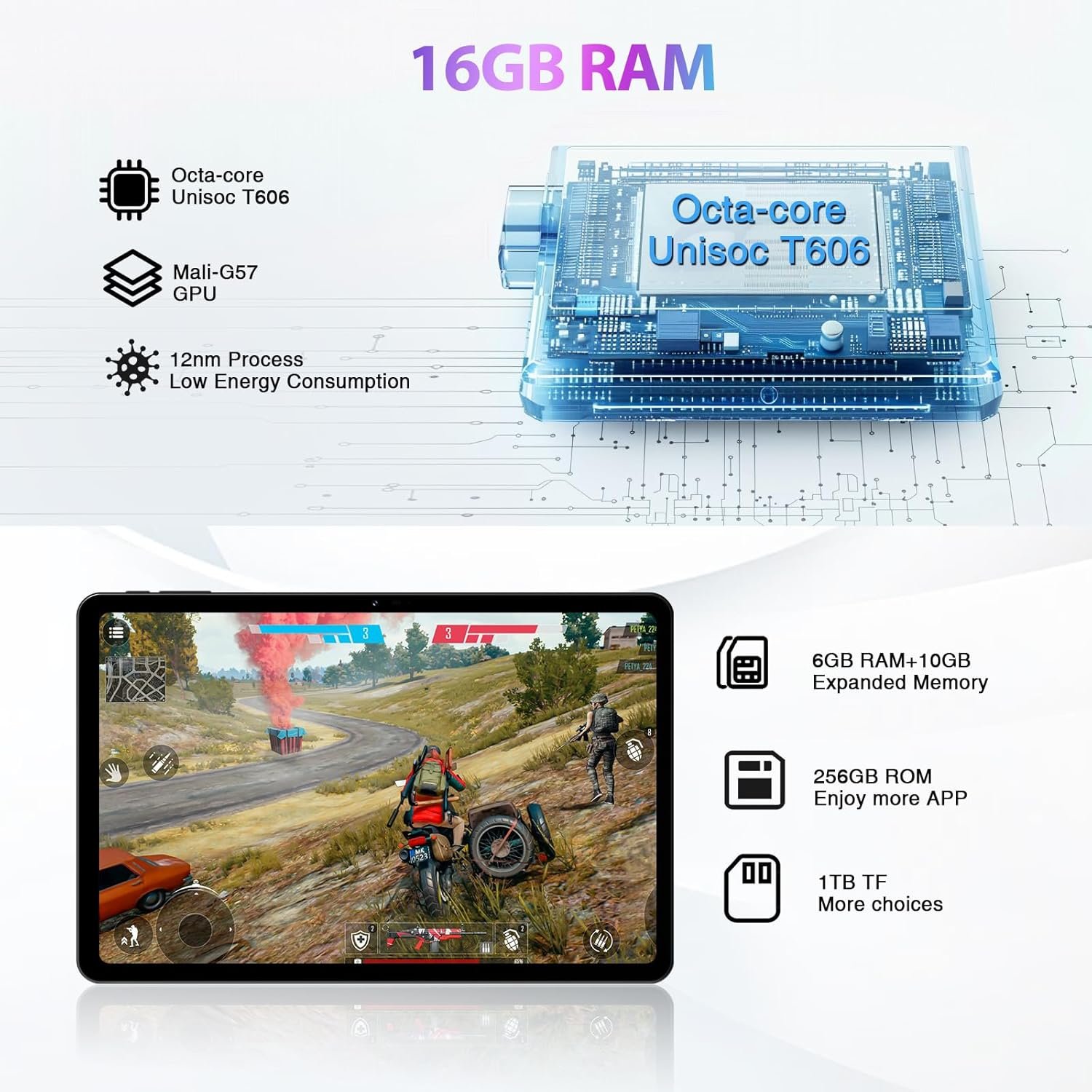 Планшет 11" Full HD DOOGEE T30S 6+10/256Gb 4G 2-SIM 8 ядер Android 13 8580 mAh Чорний, фото №4