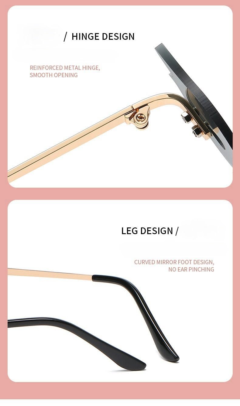 Солнцезащитные очки Без рамки Металл Синий, фото №4