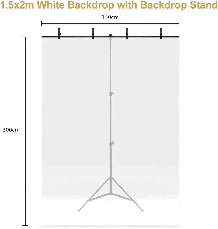 Фотофон UTEBIT / 1,5x2 м / із комплектом підставок для фону, фото №2 Фотофон UTEBIT / 1,5x2 м / із комплектом підставок для фону, фото №2