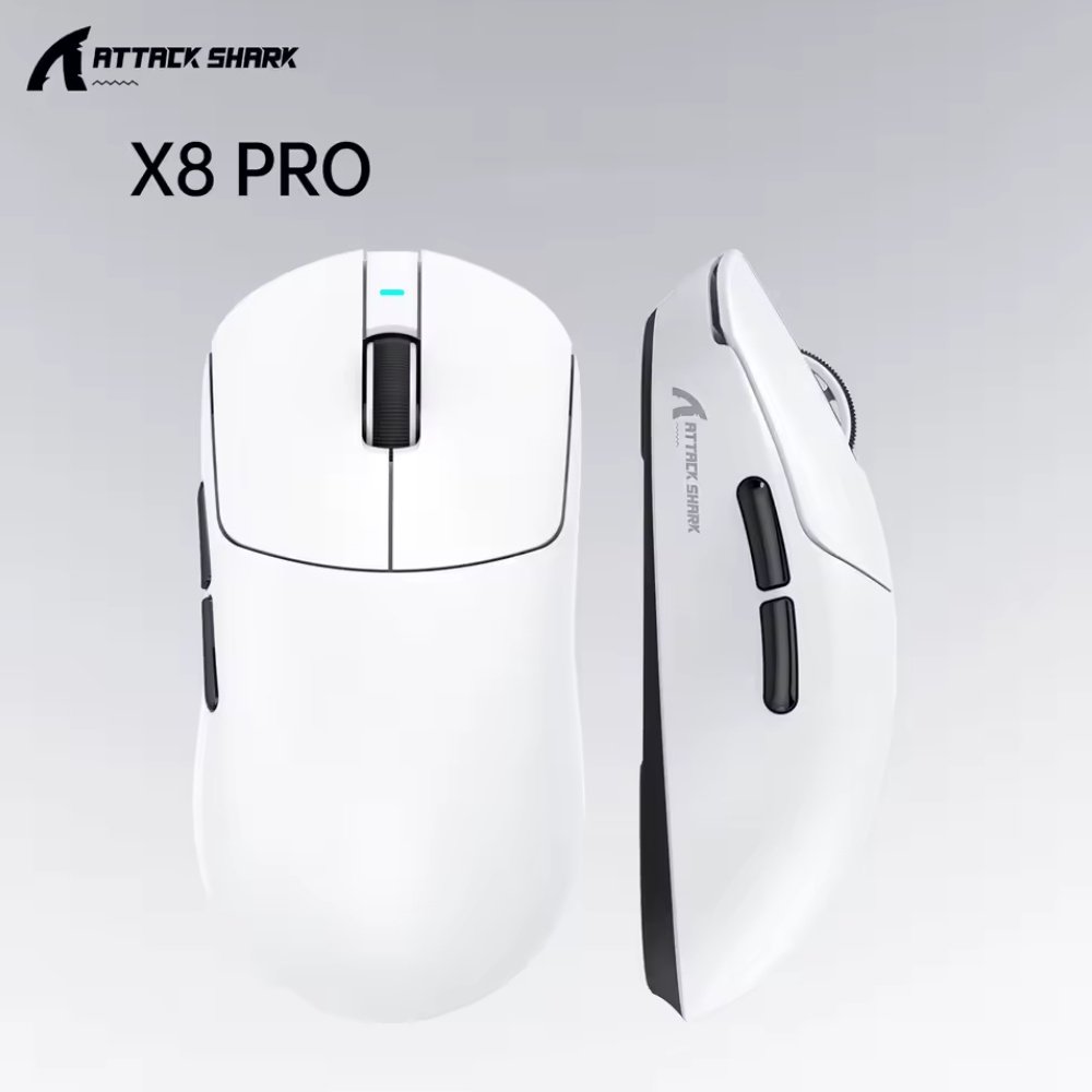 Миша Attack Shark X8 Pro PAW3950Pro 40000DPI 700IPS 60G 8000Hz White, фото №2 Миша Attack Shark X8 Pro PAW3950Pro 40000DPI 700IPS 60G 8000Hz White, фото №2