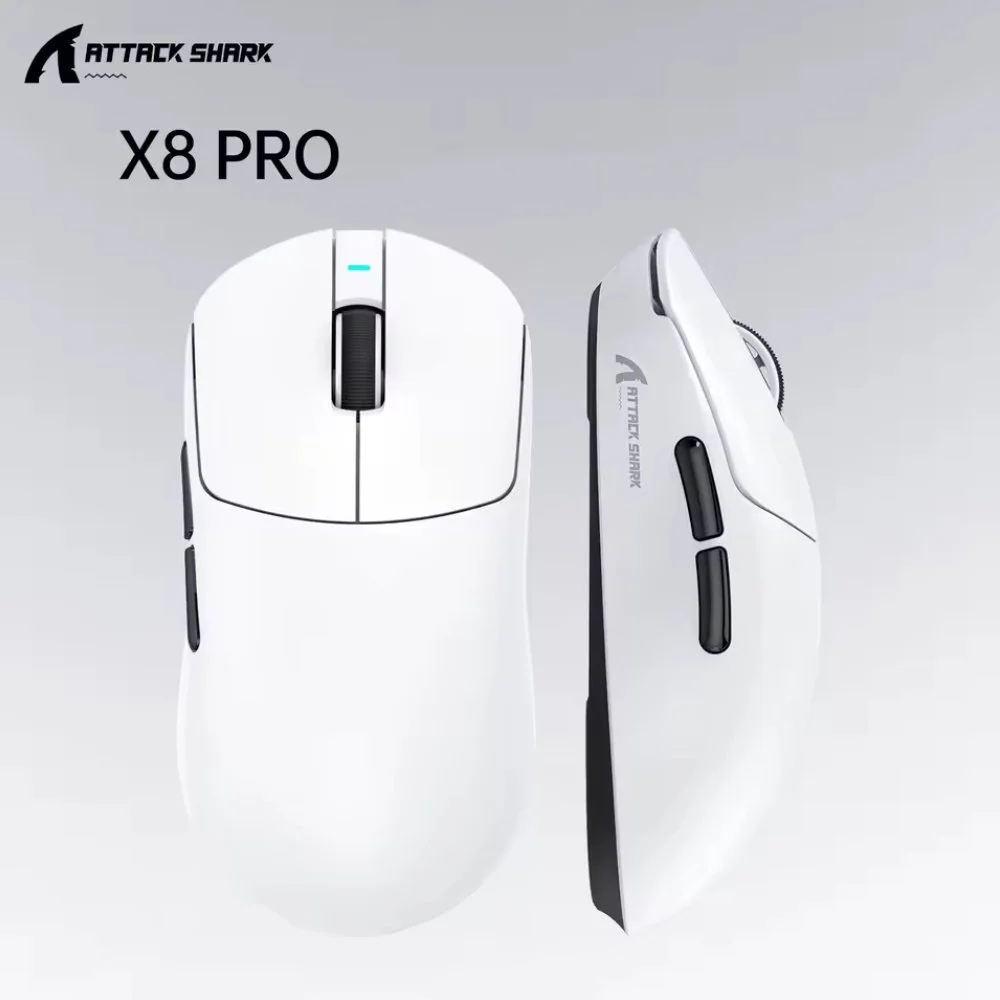Миша Attack Shark X8 Pro PAW3950Pro 40000DPI 700IPS 60G 8000Hz White, фото №2