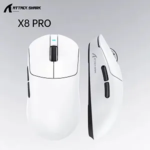 Миша Attack Shark X8 Pro PAW3950Pro 40000DPI 700IPS 60G 8000Hz White ціна на synthetic.ua - Фото 1 Миша Attack Shark X8 Pro PAW3950Pro 40000DPI 700IPS 60G 8000Hz White synthetic.ua - Фото 1