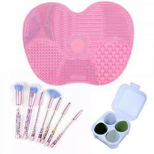 Силіконовий килимок XL Beauty-Box Для очищення пензлів 7 штук - Фото 1