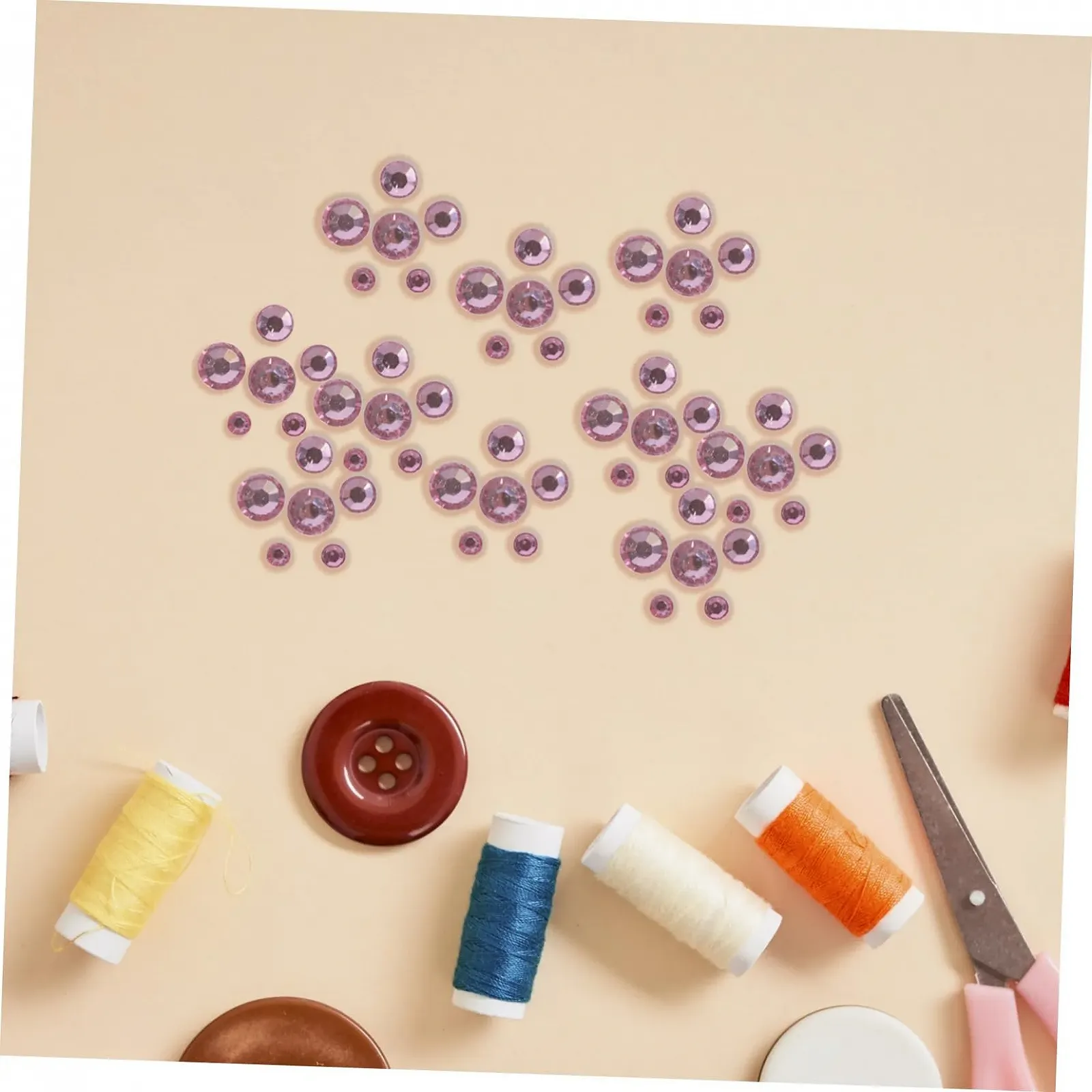 Стрази Sewroro, рожевий акрил, фото №6