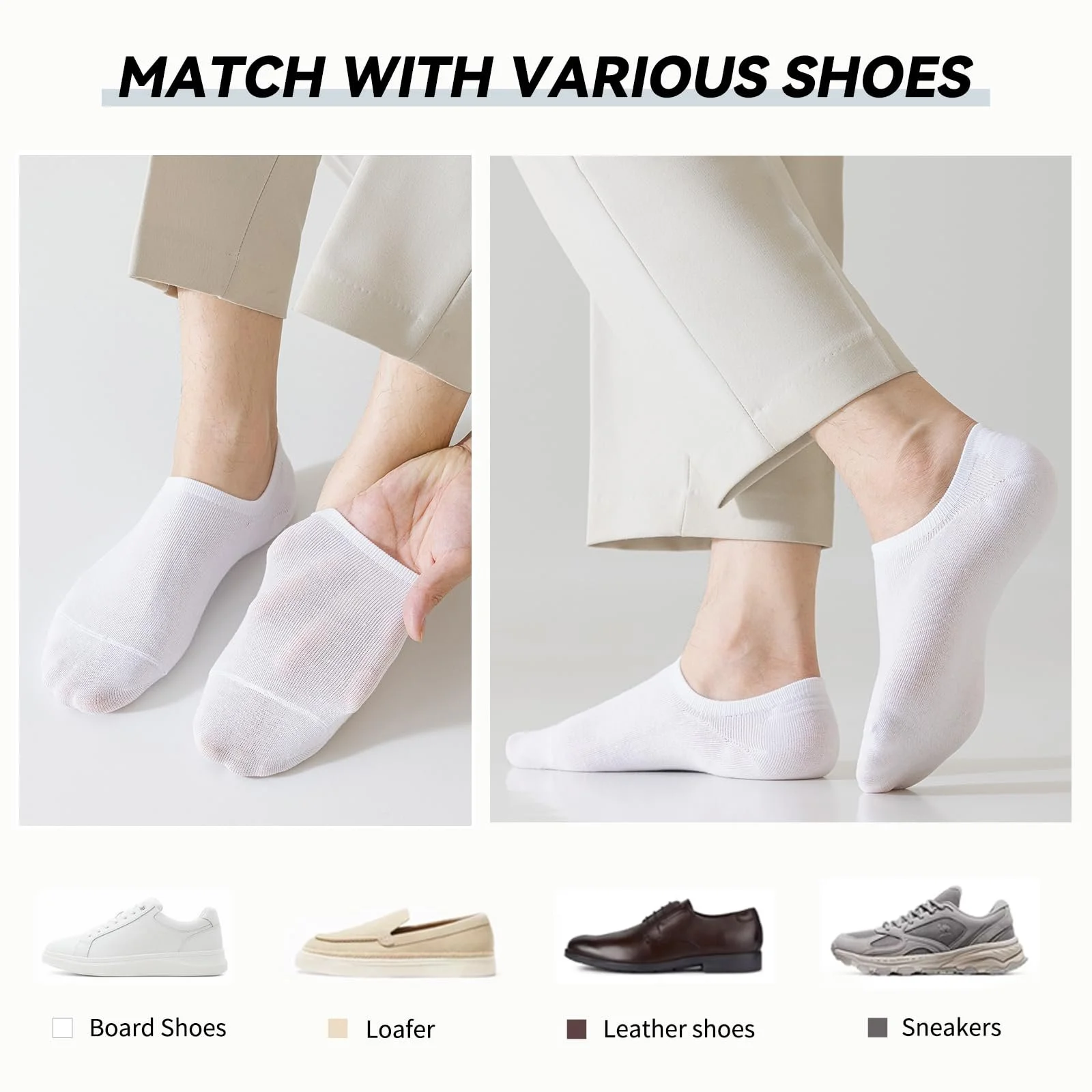 Шкарпетки Caudblor, 12 пар, чоловічі та жіночі, невидимі, розмір 36-39, 39-42, фото №6 Шкарпетки Caudblor, 12 пар, чоловічі та жіночі, невидимі, розмір 36-39, 39-42, фото №6