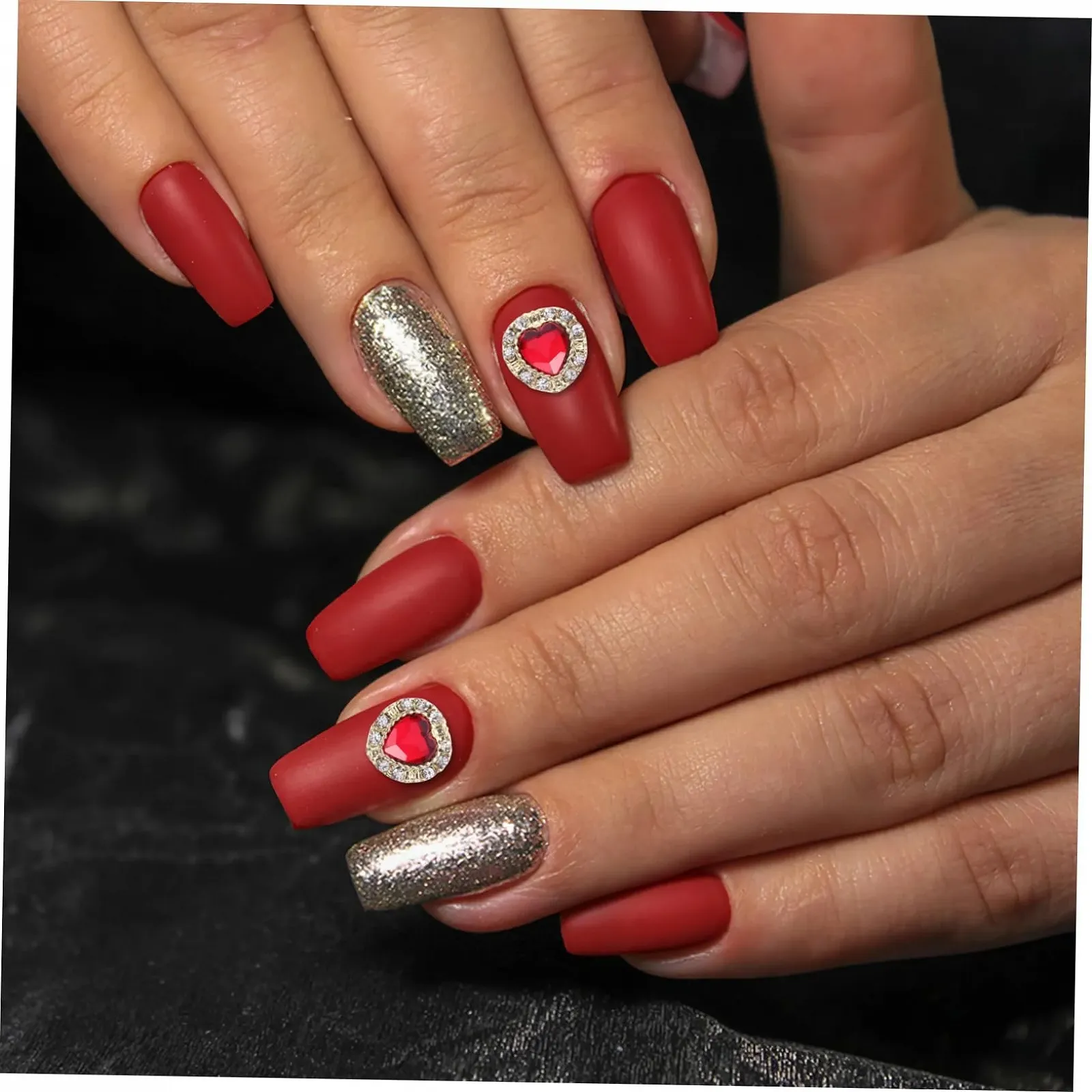 Прикраси для манікюру Прикраса для нігтів Серце, 10 шт, різні форми, фото №6 Прикраси для манікюру Прикраса для нігтів Серце, 10 шт, різні форми, фото №6