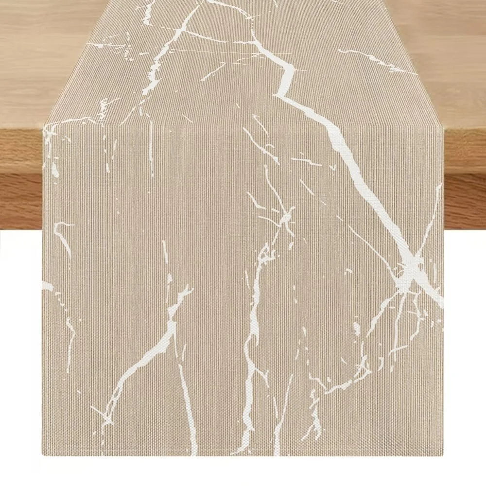 Ранер для столу Modern Marble 40 x 180 см бежевий крем золото, фото №1 Ранер для столу Modern Marble 40 x 180 см бежевий крем золото, фото №1