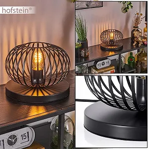 Настільна лампа Oravi Метал 25 см Сітчастий дизайн 1 x E27 Чорний synthetic.ua - Фото 1