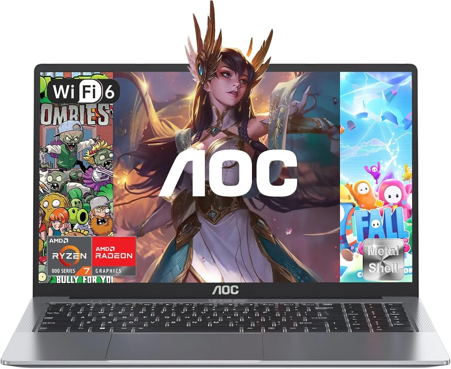 Ноутбук 16.1" AOC AX16 Pro AMD Ryzen 7 5700U RAM 16GB SSD 512GB Windows 11 Алюминиевой корпус (UKR), фото №1