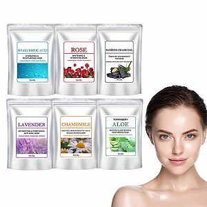 Маска для обличчя Eazerom желеподібна, 6 шт: полуниця, кава, фісташка, чорниця, маракуя, золото, виноград, матча, лимон - Фото 1