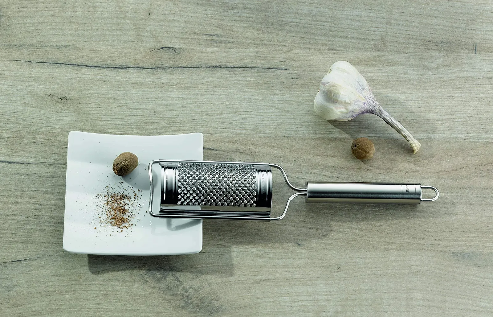 Терка Kela Rondo для спецій 25,5 см з нержавіючої сталі матова, Срібна, фото №2 Терка Kela Rondo для спецій 25,5 см з нержавіючої сталі матова, Срібна, фото №2