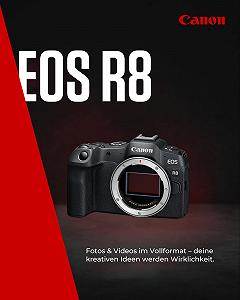 Камера Canon EOS R8 (Корпус) - 24.2MP Повнокадрова системна камера - Dual Pixel CMOS AF II, 4K до 60 кадрів/с, до 40 кадрів/с, сенсорний дисплей, WiFi, Bluetooth та USB-C - Розроблено для повної креативності synthetic.ua - Фото 1