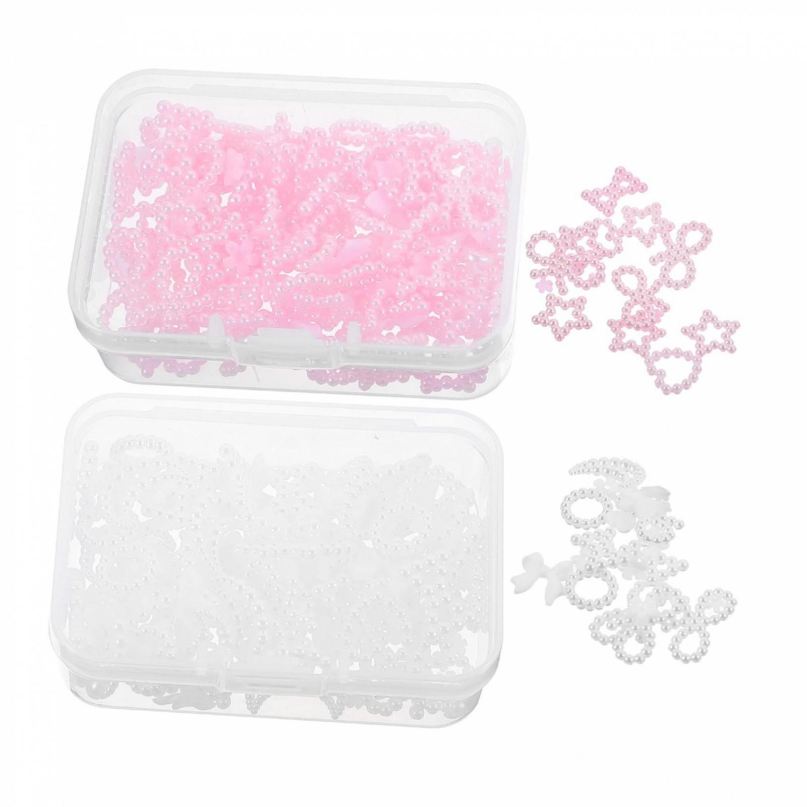 2 коробки Аксессуары для ногтей Камни для ногтей Украшения для ногтей Подвески для ногтей для женского маникюра Пластик, фото №1