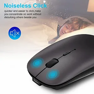 Миша Bluetooth ANEWISH AE WISH Сіра synthetic.ua - Фото 1