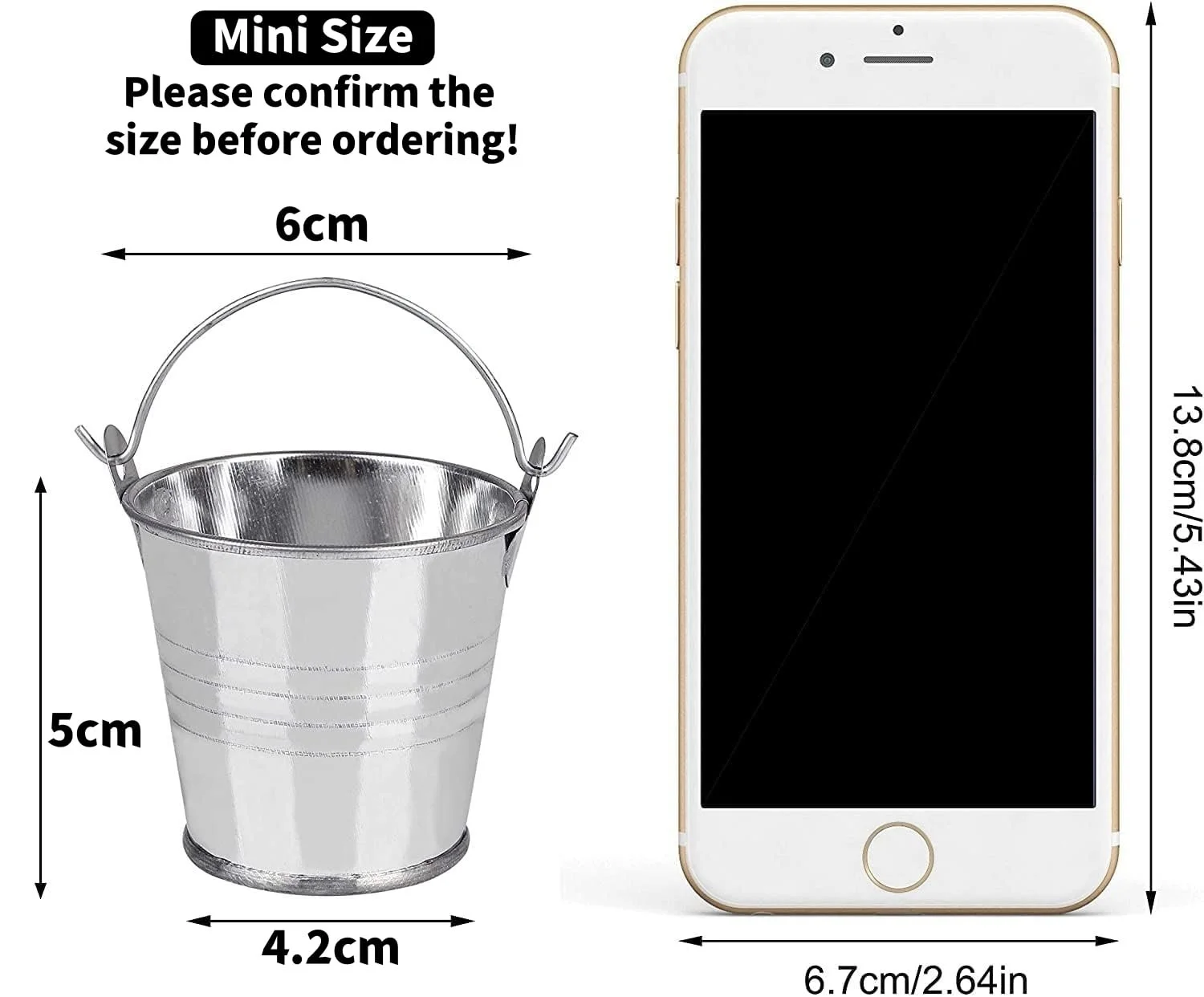 Міні-кашпо металеві LATERN Набір із 12 шт. 6 см підвісні знімна ручка Silver, фото №4 Міні-кашпо металеві LATERN Набір із 12 шт. 6 см підвісні знімна ручка Silver, фото №4