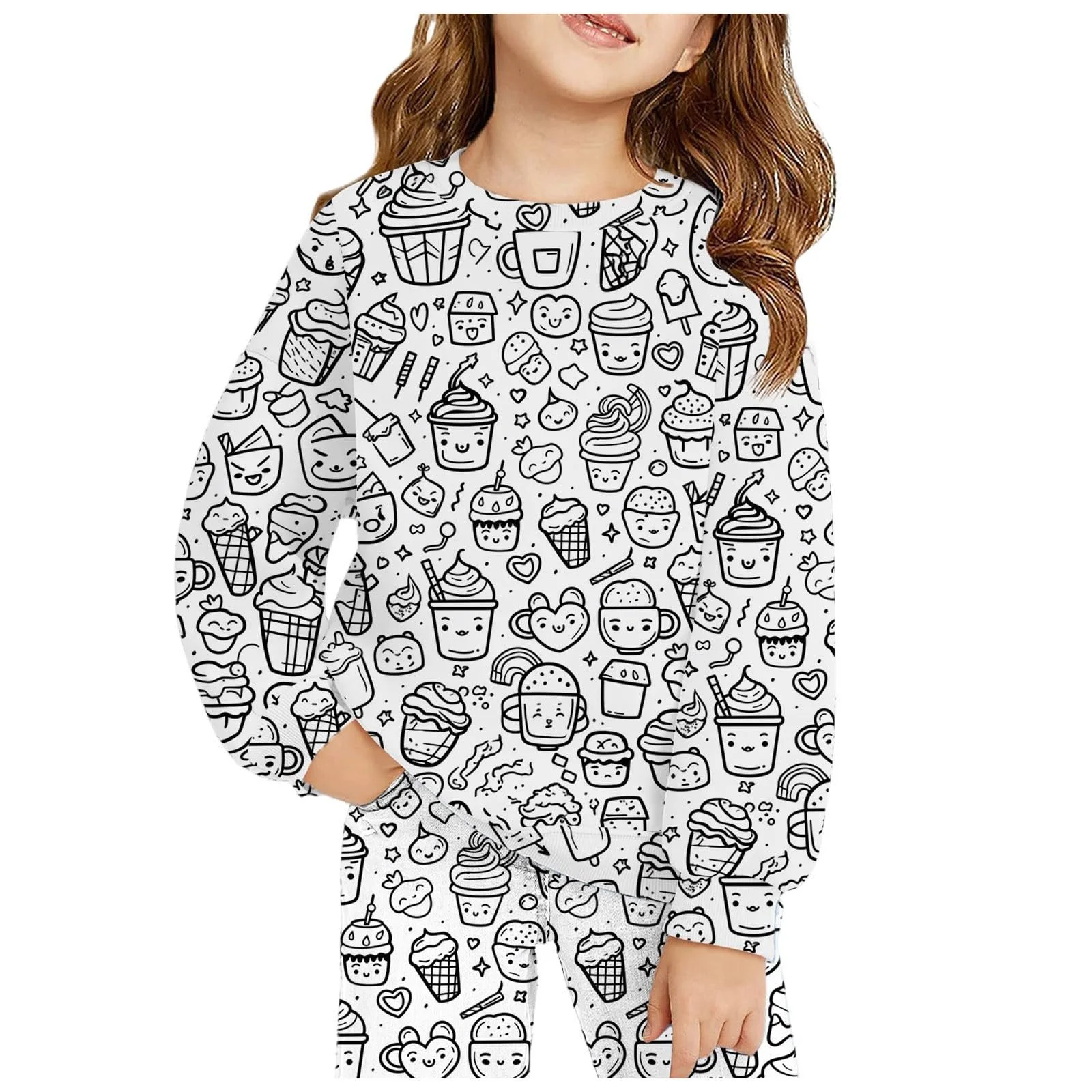 Дитяча піжама для розмальовок Cartoon Print Зима, фото №1