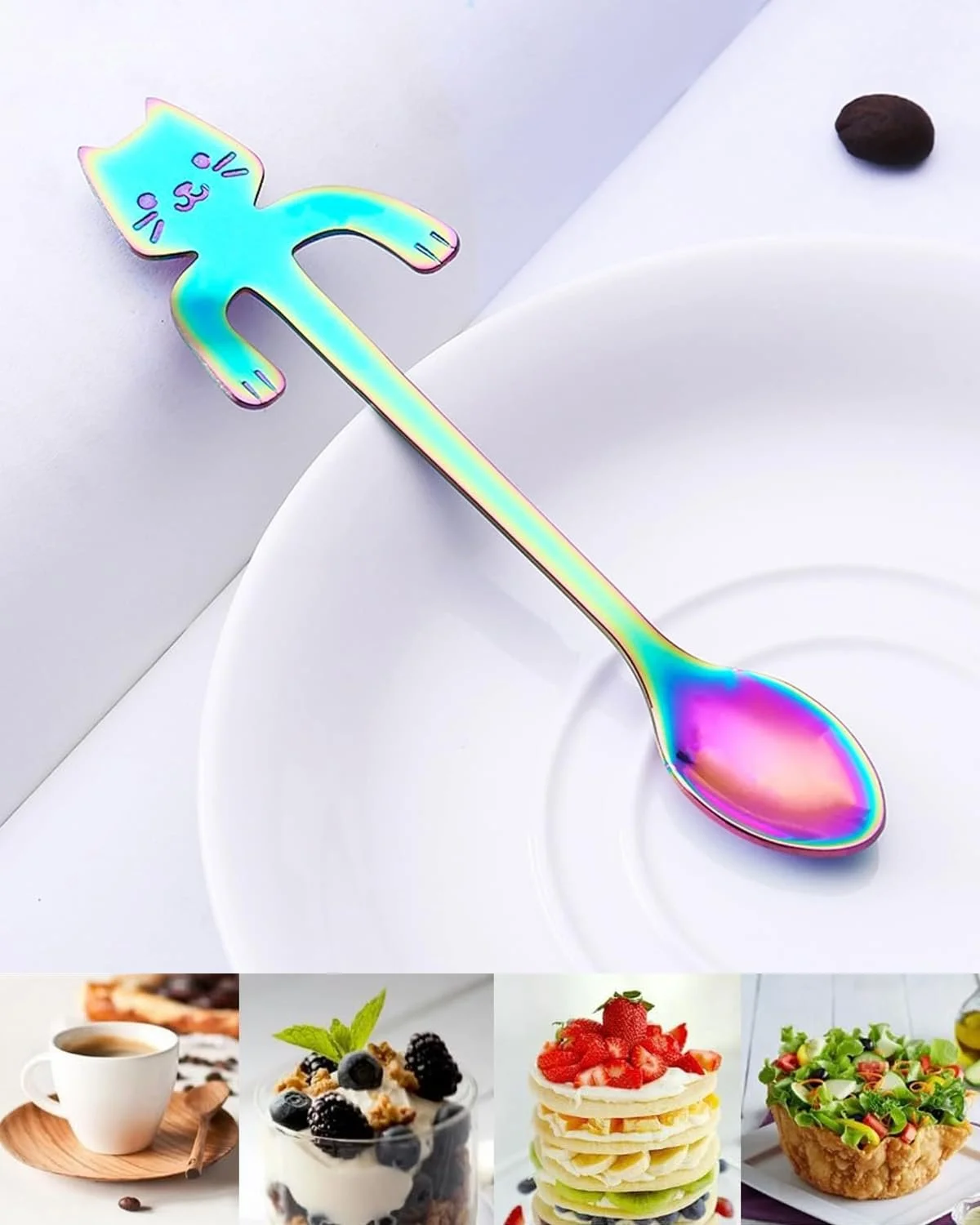 Набір кавових ложок 'Кіт', 3 шт, фото №5