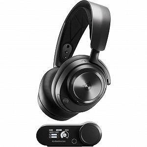 Геймерские беспроводные наушники SteelSeries Arctis Nova Pro Wireless / Bluetooth / Радиоканал / ANC / ENC / Быстрая зарядка / До 44 часов работы / Black (61520) synthetic.ua - Фото 1