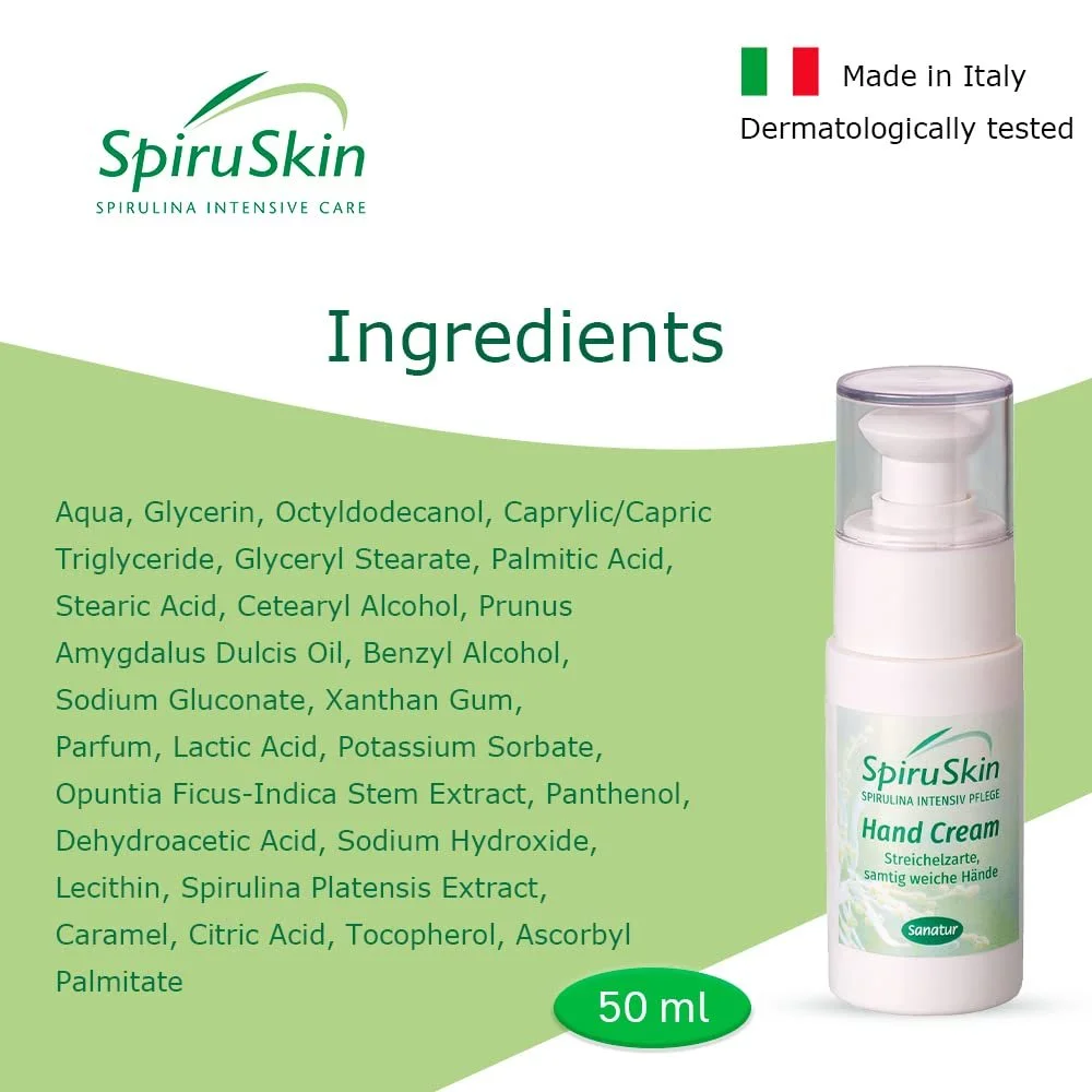 Крем для рук Sanatur SpiruSkin 50 мл Для всіх типів шкіри, фото №9