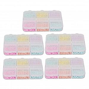 Прикраса для нігтів (5 коробок) Різнокольорові маленькі круглі - Фото 1