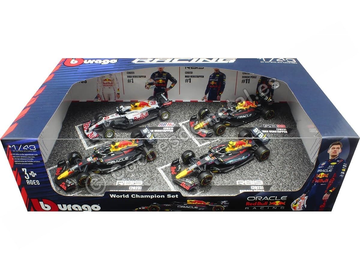 Набір Bburago Red Bull Racing 38092V Модель Формула 1 F1 2021-2023 Верстаппен Масштаб 1:43 12 см, фото №6