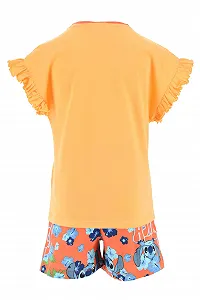 Піжама (футболка та шорти) Disney Stitch Літній набір 'Tropical' Stitch для дівчат synthetic.ua - Фото 1