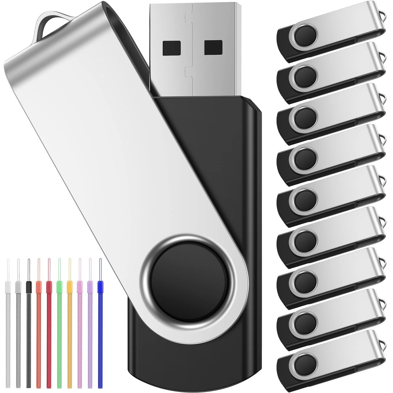 Набір USB-флеш-накопичувачів FEBNISCTE 10 шт. 64 ГБ USB 2.0 Rotating, фото №1