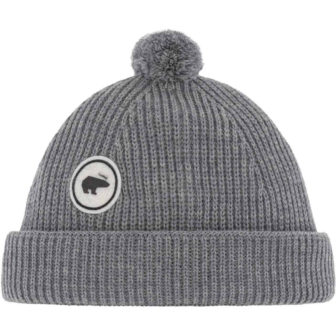 Шапка с помпоном Eisbär Raik Kids серый меланж, фото №1 Шапка с помпоном Eisbär Raik Kids серый меланж, фото №1