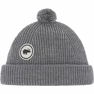 Шапка с помпоном Eisbär Raik Kids серый меланж - Фото 1