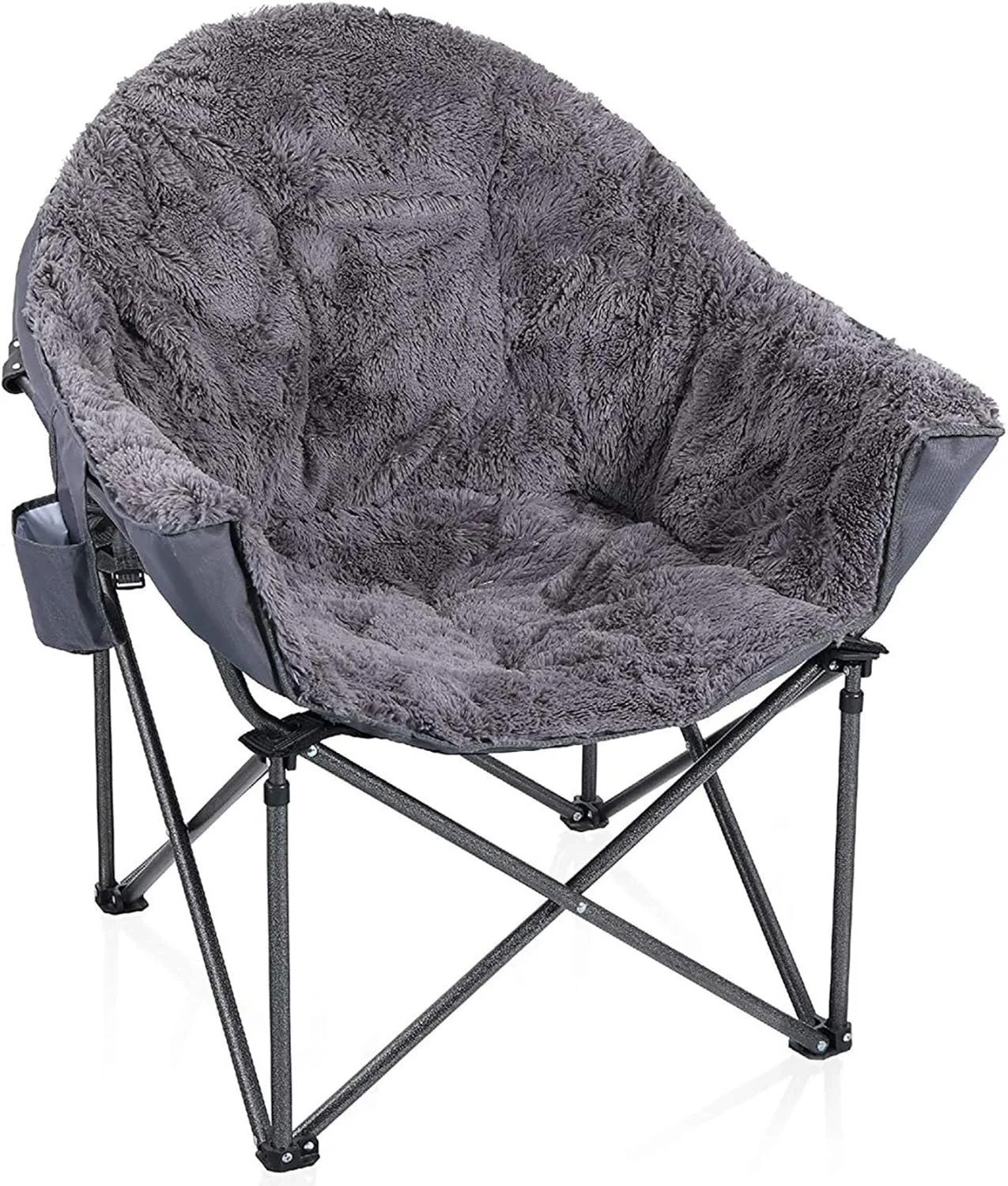 Розкладне крісло для кемпінгу ALPHA CAMP / до 168 кг / Сірий, фото №1