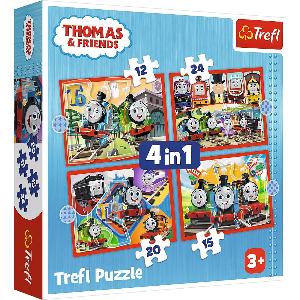 Пазл Trefl Thomas & Friends the Great Tom 3-в-1 від 12 до 24 елементів для дітей від 3 років, фото №1