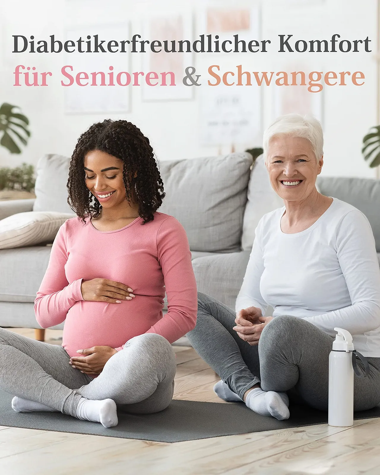 4 пары женских диабетических носков с Lycra, высокие до щиколотки, деловые, для беременных, для пожилых людей, фото №6