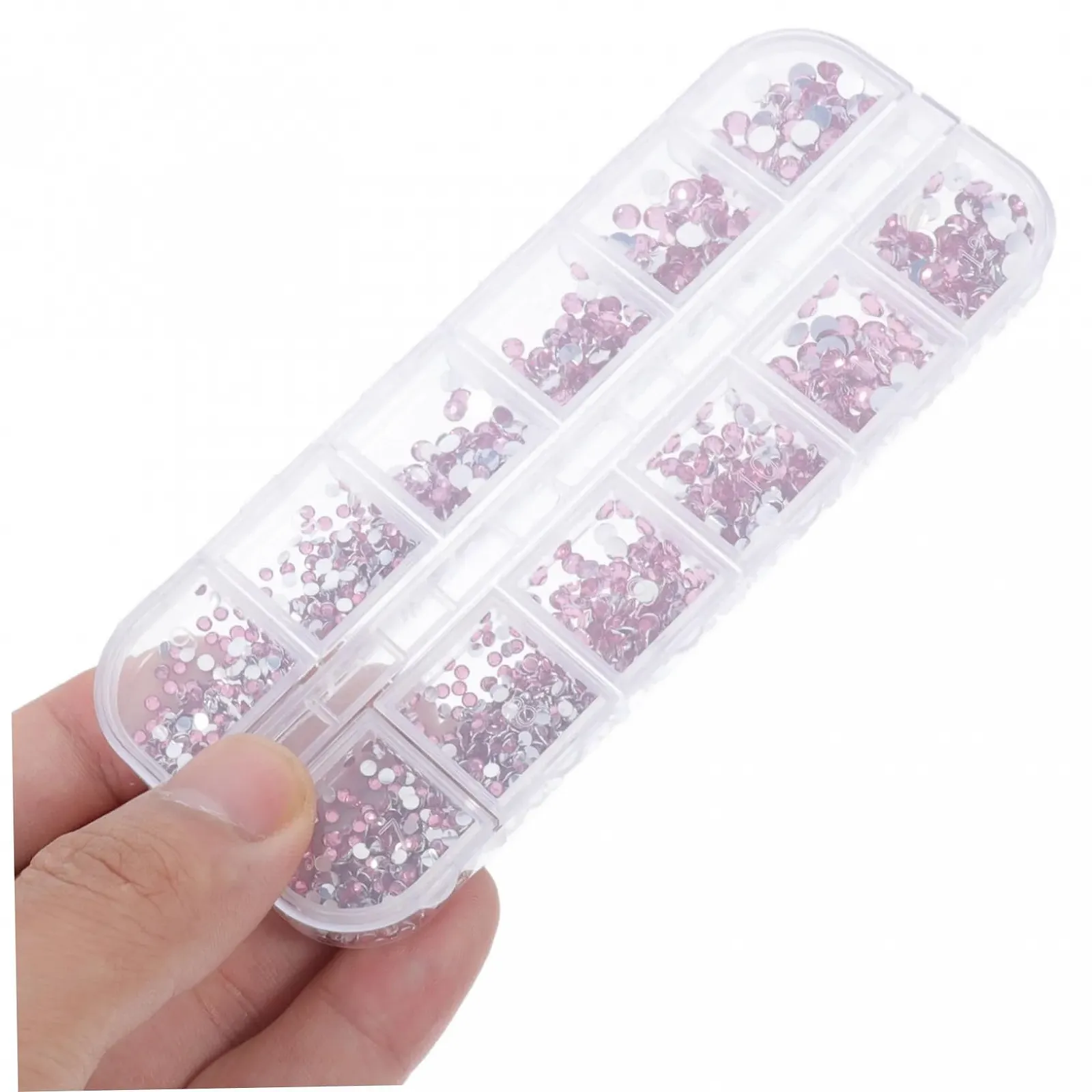 Стразы Ювелирные Мини Кристалл Подвеска Плоская Страза Бисер Стразы для ногтей Стразы для ногтей Стразы для ногтей Кристаллы для ногтей Самоцветы Мини Самоцвет Розовый Акрил, фото №7