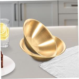 Миска ABOOFAN для супа, 2 шт, миска для салата, миска для мытья фруктов, кухонные принадлежности, походная тарелка для супа, миски из нержавеющей стали, металлические бытовые миски, принадлежности для салата synthetic.ua - Фото 1