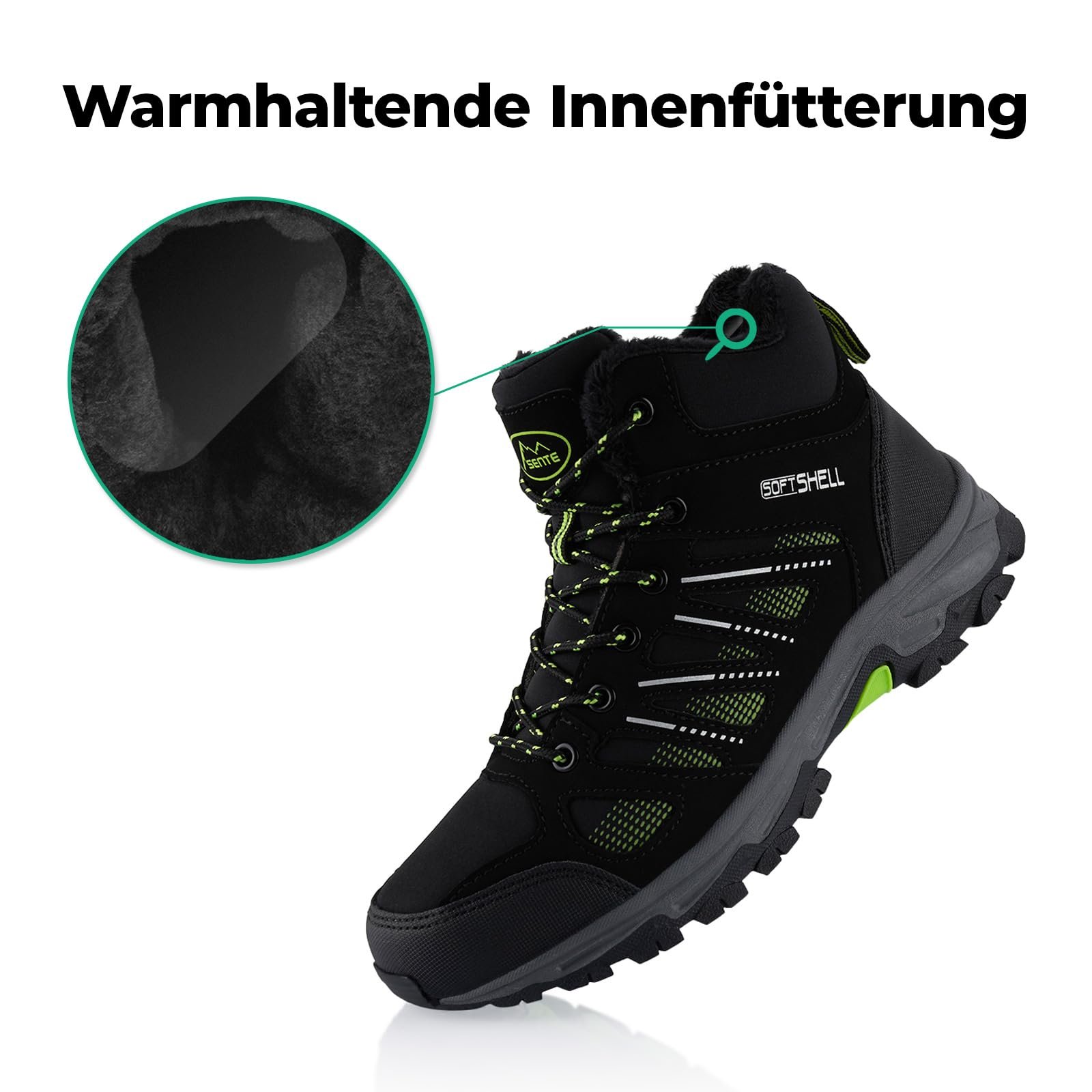Ботинки Fusskleidung® Унисекс для хайкинга утепленные зимние Softshell, фото №3
