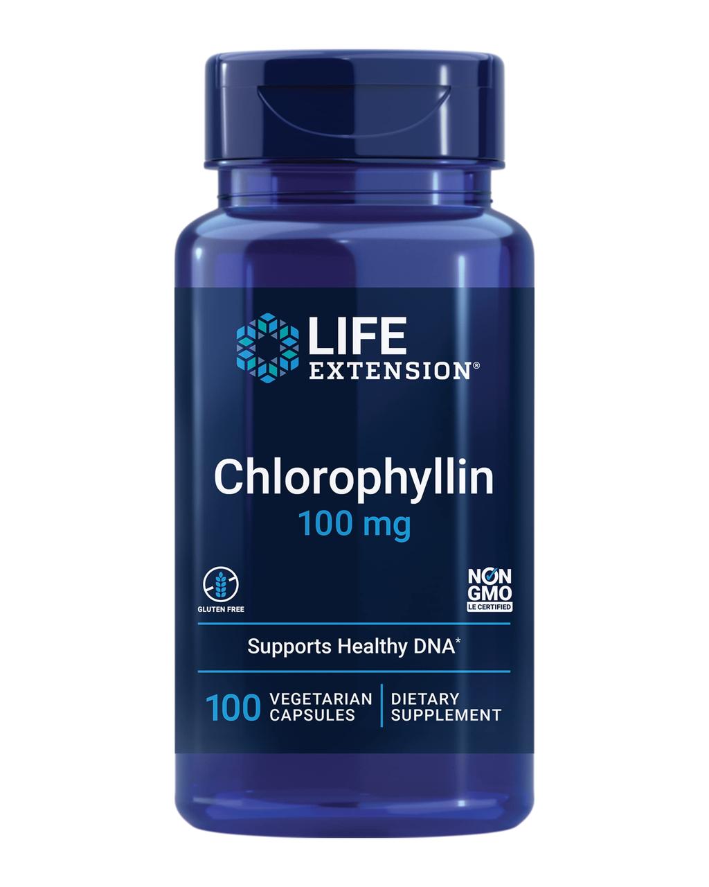 Хлорофілін Life Extension Chlorophyllin 100 mg Vegetarian Capsules, фото №1