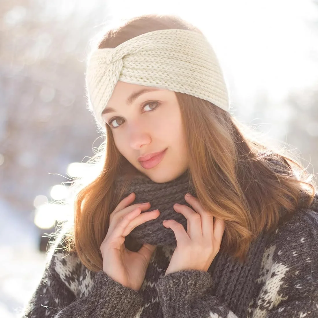 Пов'язка на голову Вузол Зимова В'язана, фото №5 Пов'язка на голову Вузол Зимова В'язана, фото №5