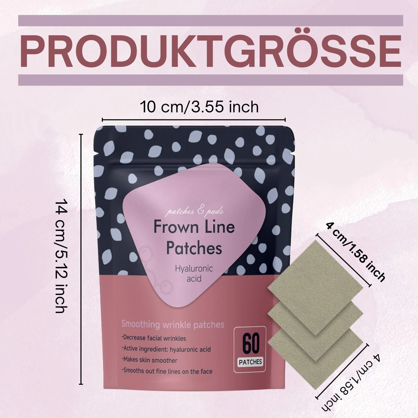 Пластирі проти зморшок Anti-Ageing з гіалуроновою кислотою для лоба, 60 шт, фото №7