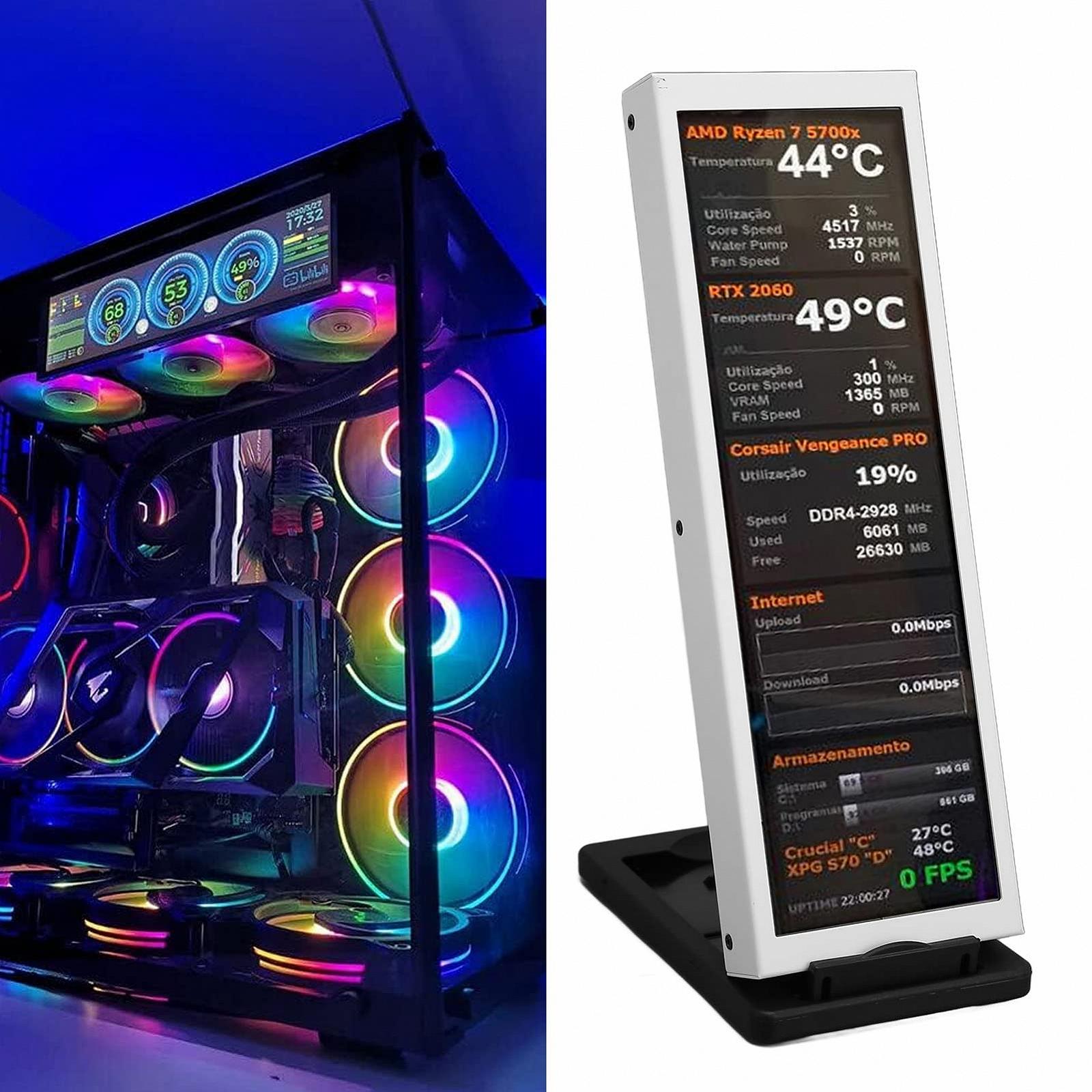 Монитор температуры PC Bewinner 7.9 дюймов USB IPS металлический корпус, фото №6 Монитор температуры PC Bewinner 7.9 дюймов USB IPS металлический корпус, фото №6