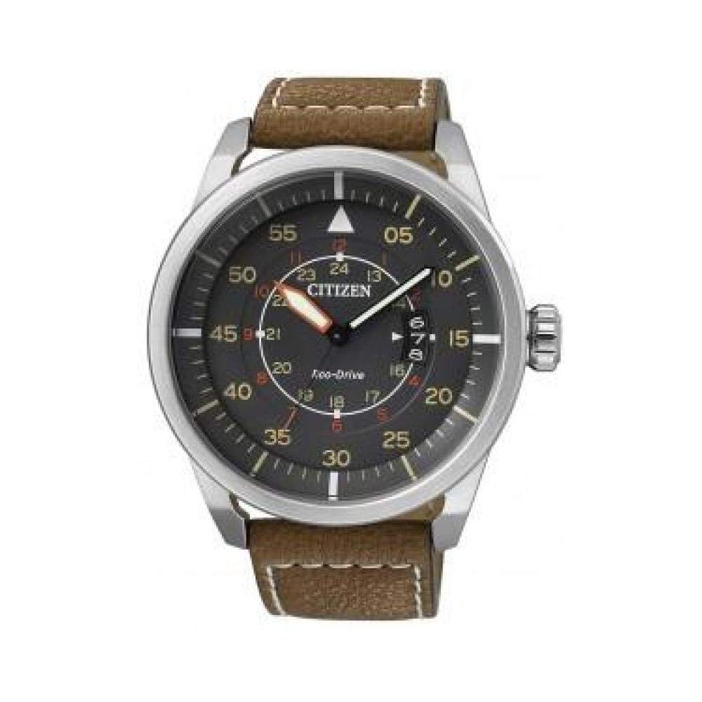 Citizen Quartz Чоловічий Годинник Чорний Циферблат Аналоговий Дисплей Кварцевий Ремінець з Шкіри AW1360 LIP-12H, фото №6