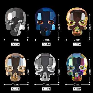 Прикраса для нігтів Lurrose Череп 3D synthetic.ua - Фото 1