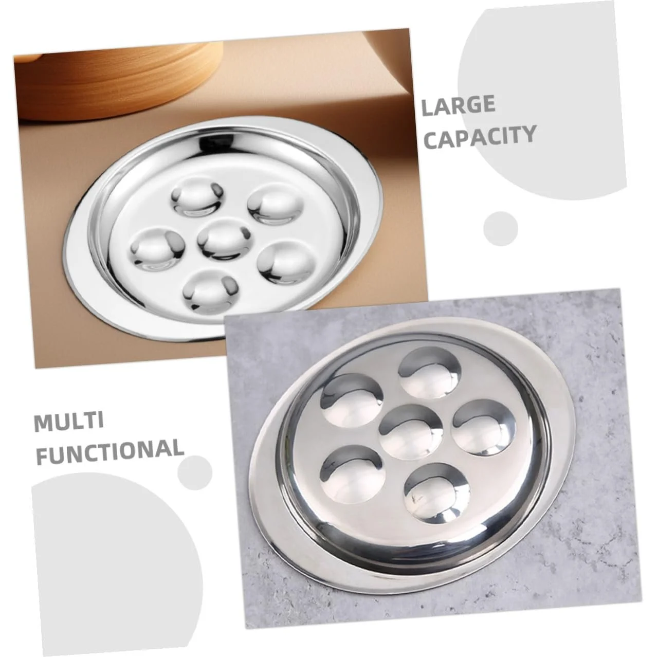 Форма для улиток Toyvian 2 шт нержавеющая сталь термостойкая с ячейками для яиц, фото №3 Форма для улиток Toyvian 2 шт нержавеющая сталь термостойкая с ячейками для яиц, фото №3