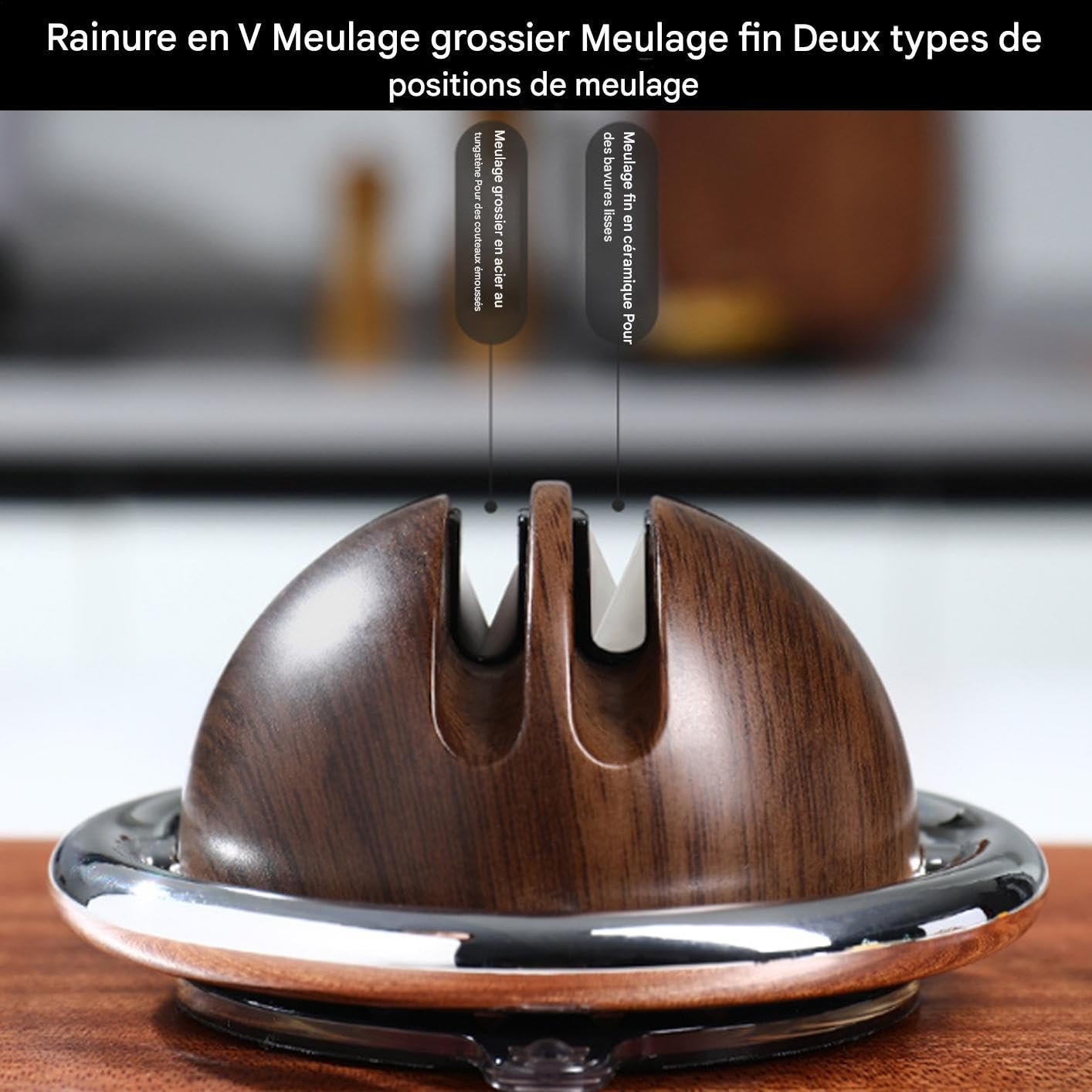 Точилка для ножей двухсторонняя с присоской, фото №7