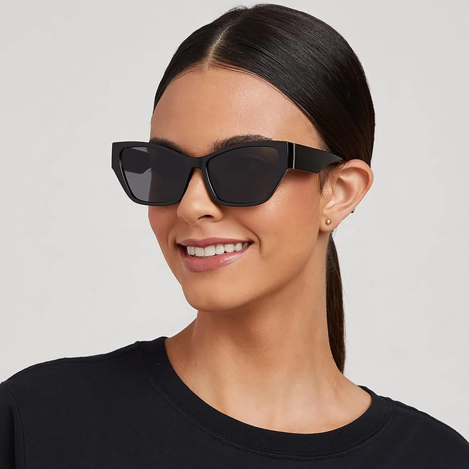 Сонцезахисні окуляри E & R Elegant Rabbit, 2 шт, біфокальні, для читання, оправа товста, котяче око, чорний і черепаховий, фото №2