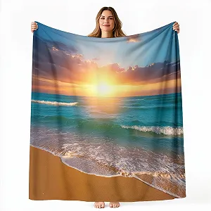 Покривало 180 x 220 см М'яка та тепла, 3D Природний ландшафт - Фото 1