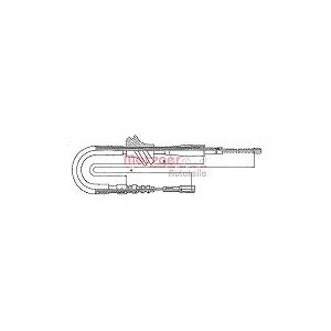 Трос стоянкового гальма METZGER 10.753 задній лівий для AUDI - Фото 1