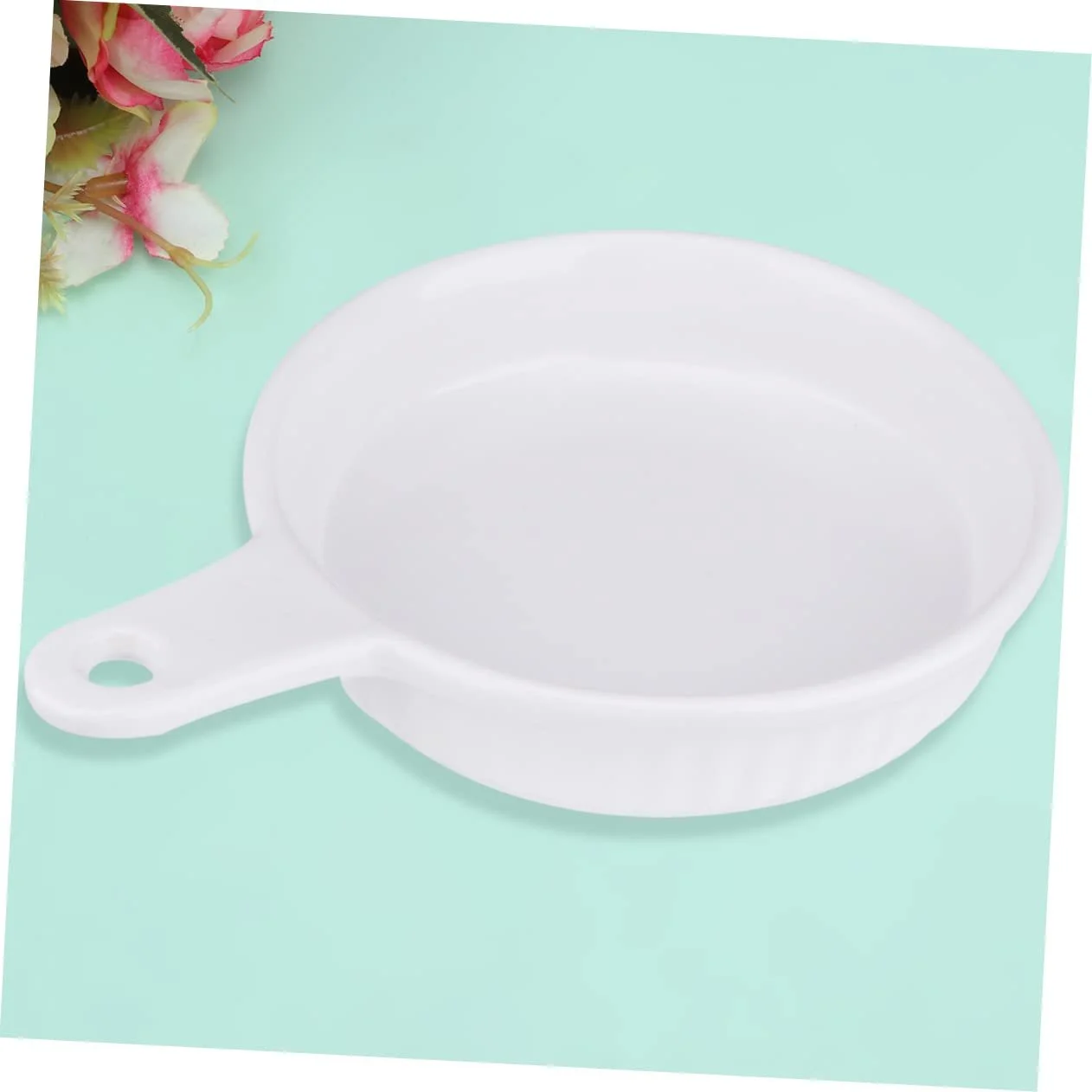 Форма для выпечки IMIKEYA Керамическая Круглая с ручкой Белая, фото №9