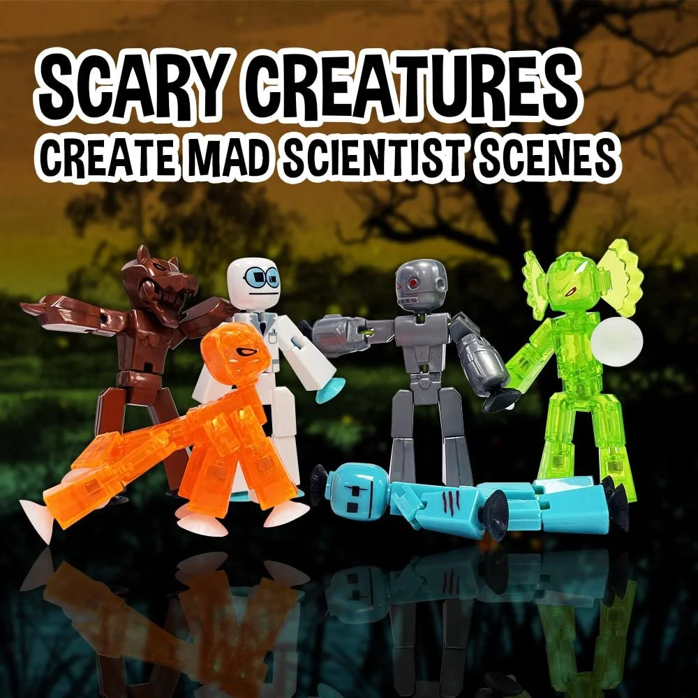 Ігровий набір фігурок Zing Stikbot Monster Werewolf and Cyborg 6 шт., фото №3