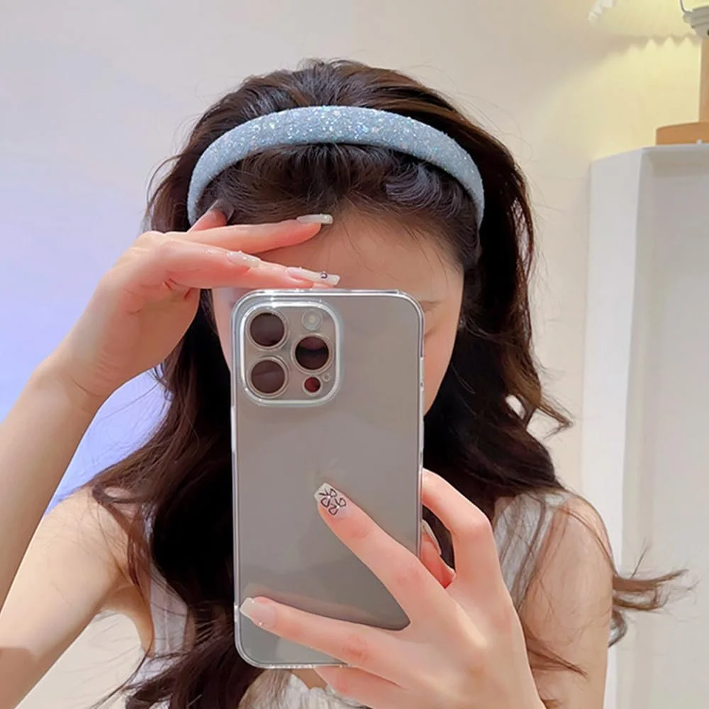 Обруч Блестящий Небесно-голубой, фото №5